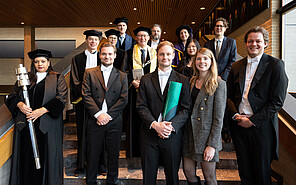 Jeroen with his supervisors and members of the doctoral committee