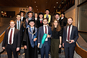 Alberto with his supervisors and doctoral committee after a successful PhD Defence